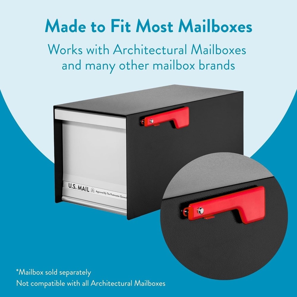 Galvanized Steel Mailbox Flag Replacement - Easy Installs, -Round Durability