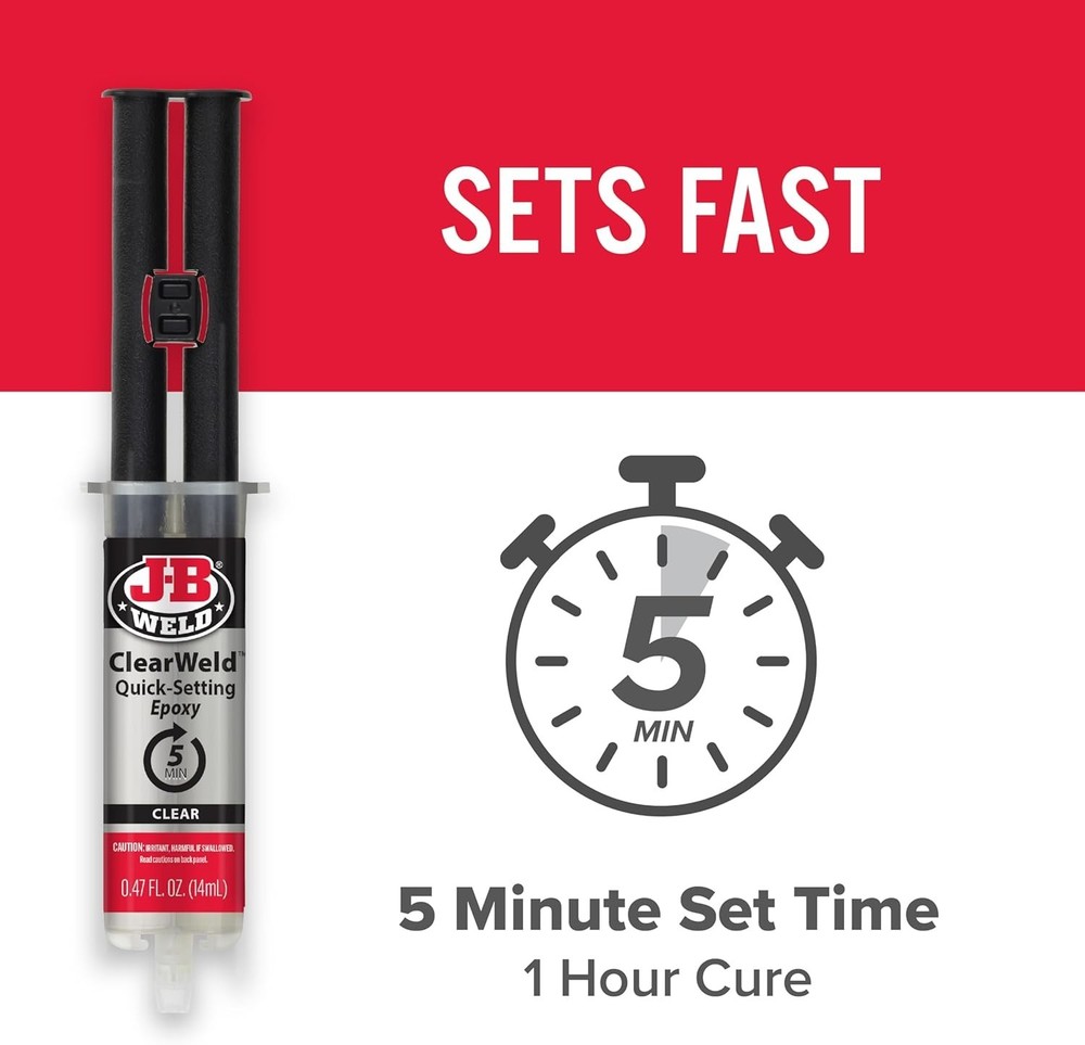 14ml ClearWeld Epoxy: Quick-Setting, Water Resistant & Multi-Material Adhesive