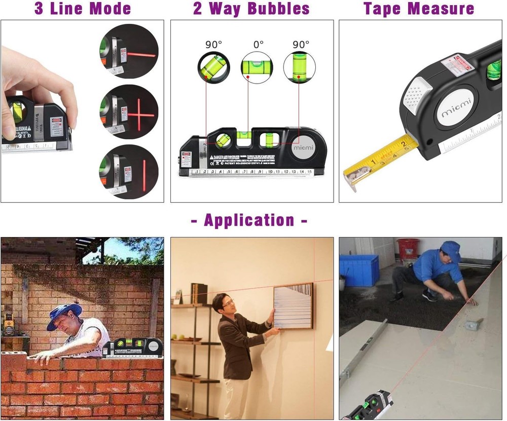Automatic Laser Level & Tape Measure Ruler - Work Smart with Enhanced Precision