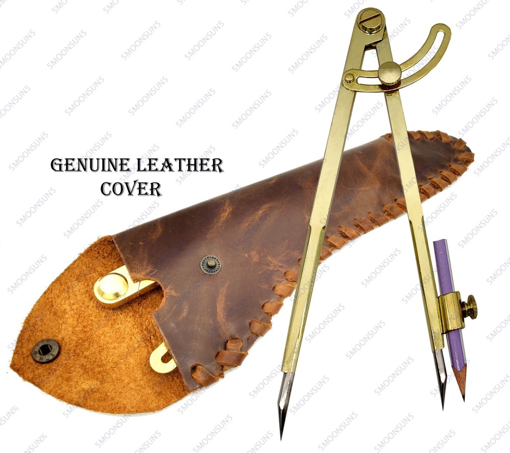 8'' Large Pencil Marking Compass Circle Leather Scratch Compass Maker Scriber