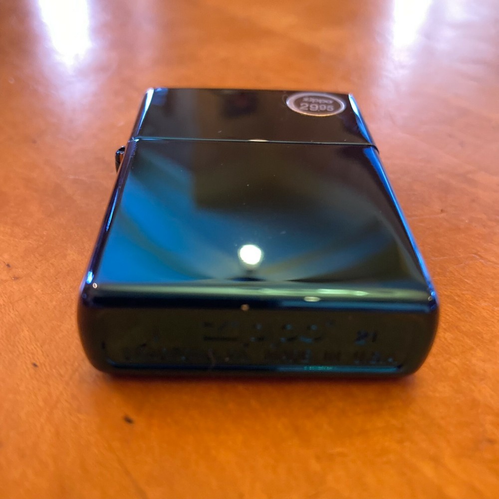 Genuine Zippo Sapphire Blue windproof Lighter CASE ONLY No Insert/Box
