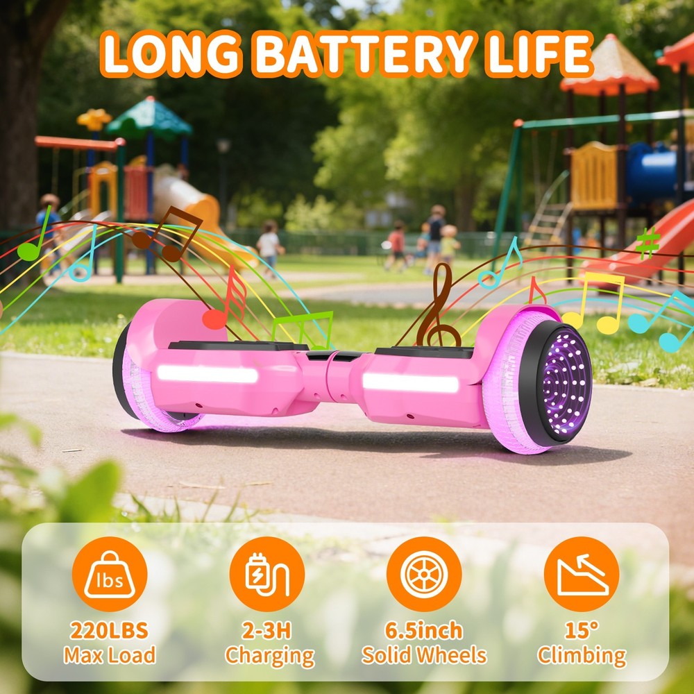 Commugo Electric Hoverboard Bluetooth Speaker Scooter Hoverboard for Kid UL 2272