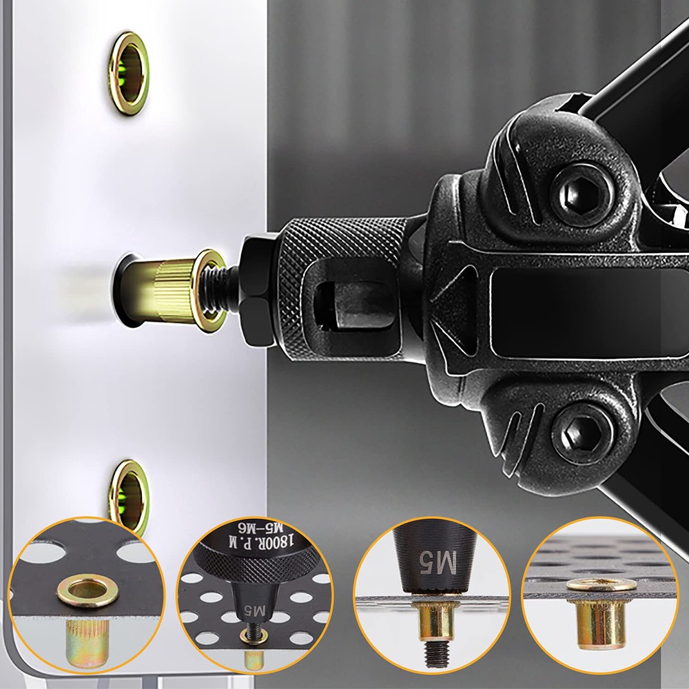 900 Rivet Nut Gun Kit Rivnut Tool Nut Setter Thread Setting Nutsert Tool Metric