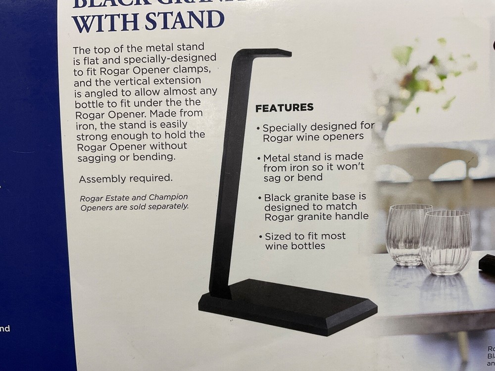 Rogar Granite Base with Stand Black