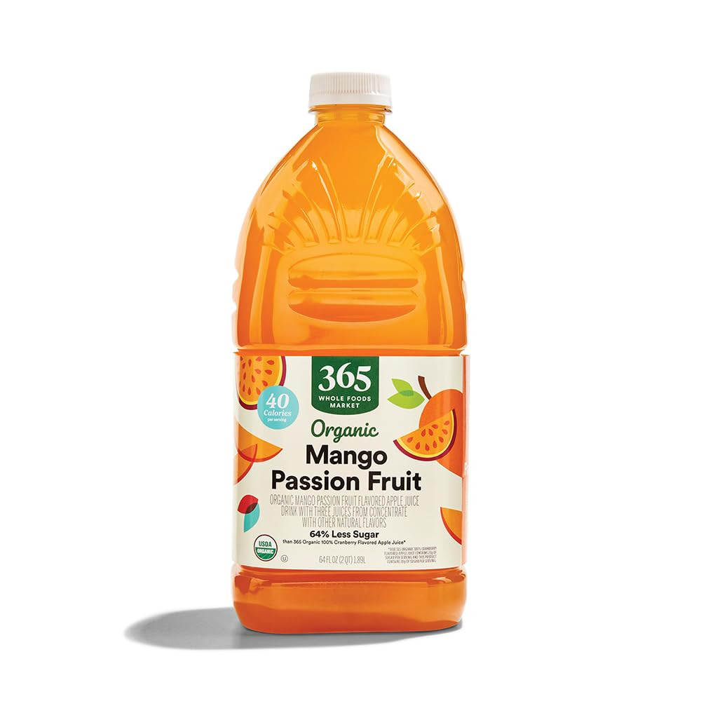 , Organic Mango Passionfruit Juice, Reduced Sugar, 64 Fl Oz