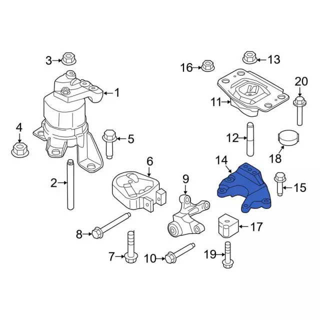 Genuine Ford Mount Bracket DG9Z-7M125-B
