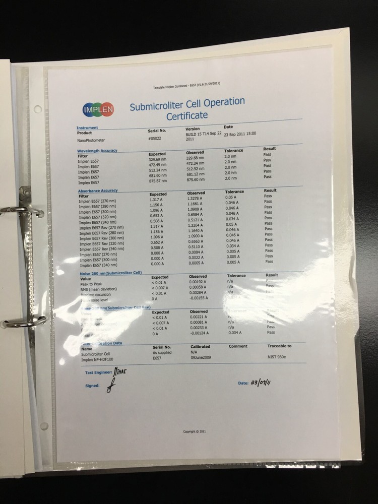 IMPLEN NanoPhotometer P-Class Manual