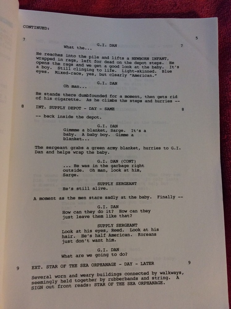 ORIGINAL SCRIPT A THOUSAND MEN AND A BABY RICHARD THOMAS DORIS ROBERTS MCRANEY