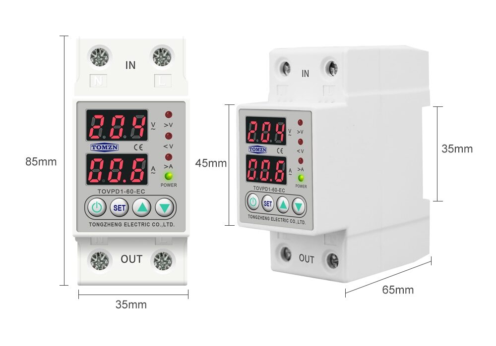 Adjustable Over Voltage & Under Voltage Current Protective Device Relay 40-80A