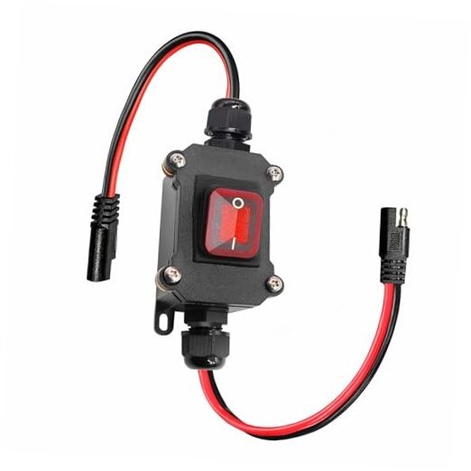 12V Inline Power Switch, Quick Connect/Disconnect switchs Power switch SAE red