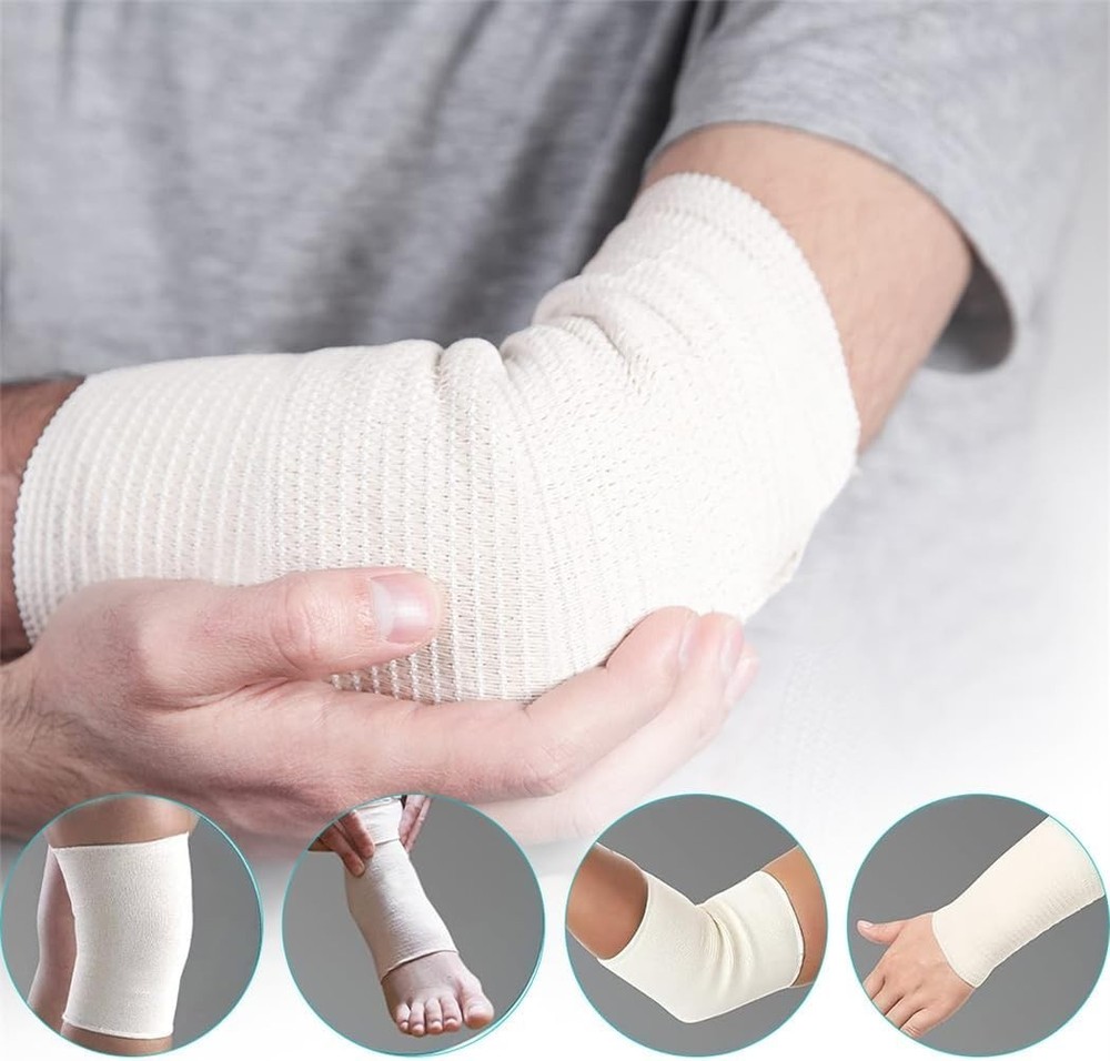 Cotton Compression Wrap Roll - Size D for Wound Dressing & Support