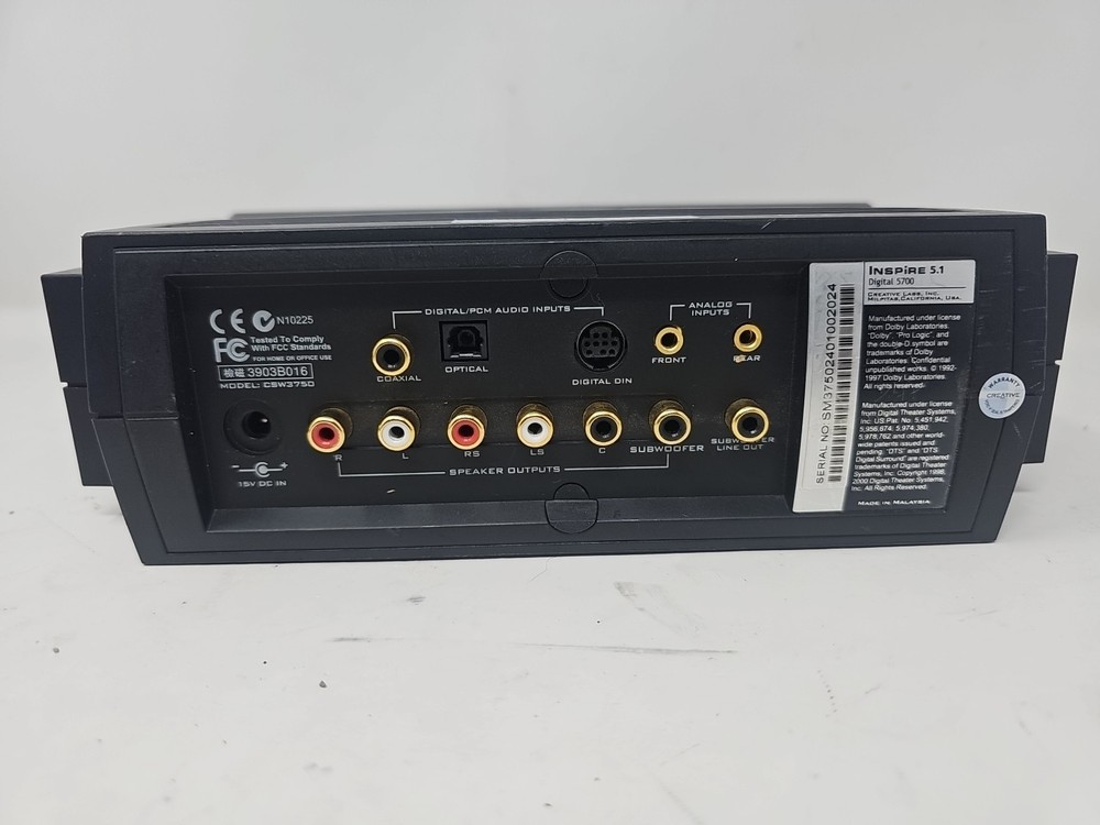 Creative Inspire 5.1 Digital 5700 Decoder Amplifier Unit Only For Parts READ