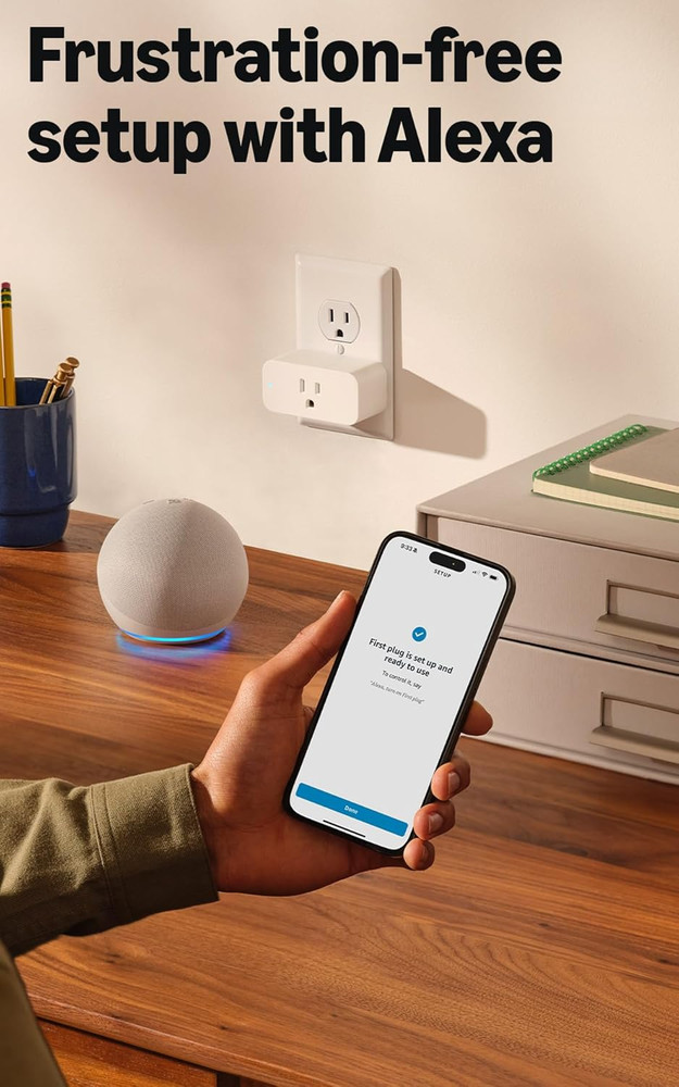 Amazon Smart Plug - Alexa Compatible, Easy Setup, Versatile Functionality