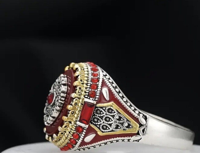 Men’s Synthetic Gemstone Ring Size 10