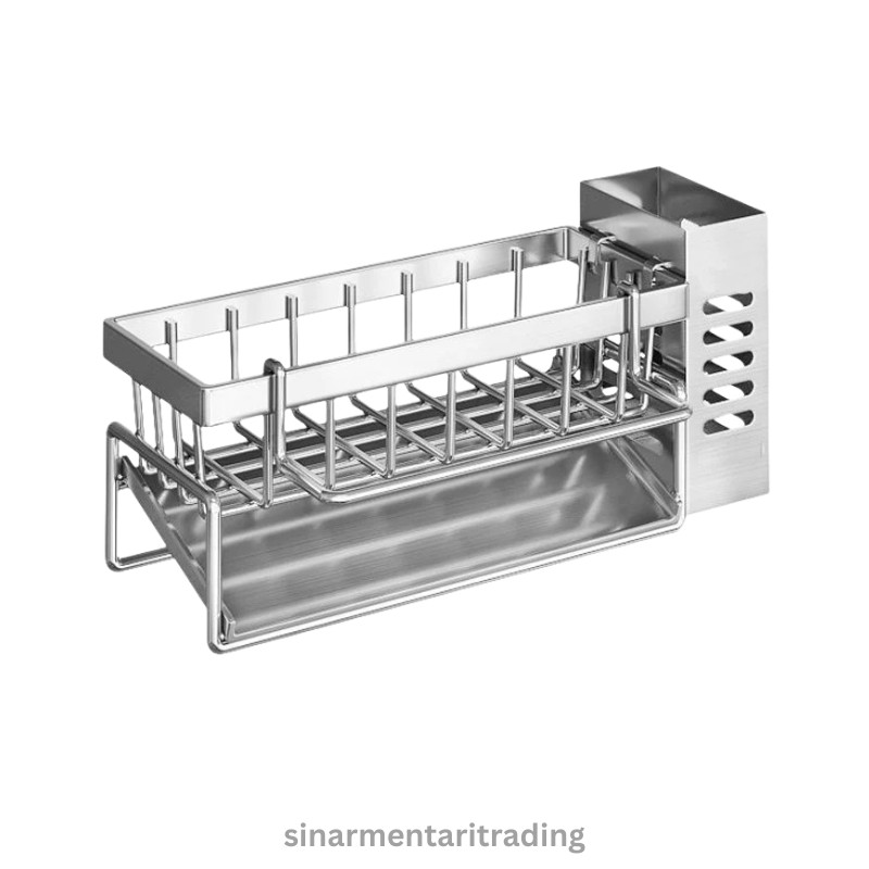Stainless Steel Kitchen Sink Sponge Organizer Holder Rack Drain Rack