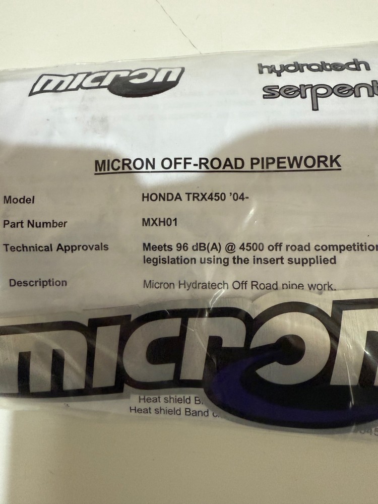 MICRON HONDA TRX450 2004-SERPENT HEADER PIPE