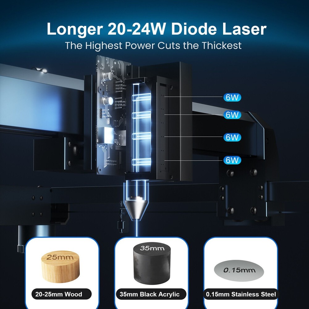 Longer B1 20W laser engraving machine automatic air assisted engraving machine