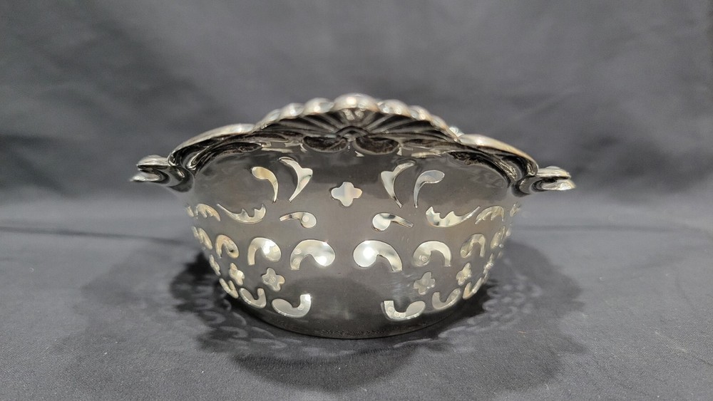 Vintage Gorham Sterling Silver Pierced Oval Bowl