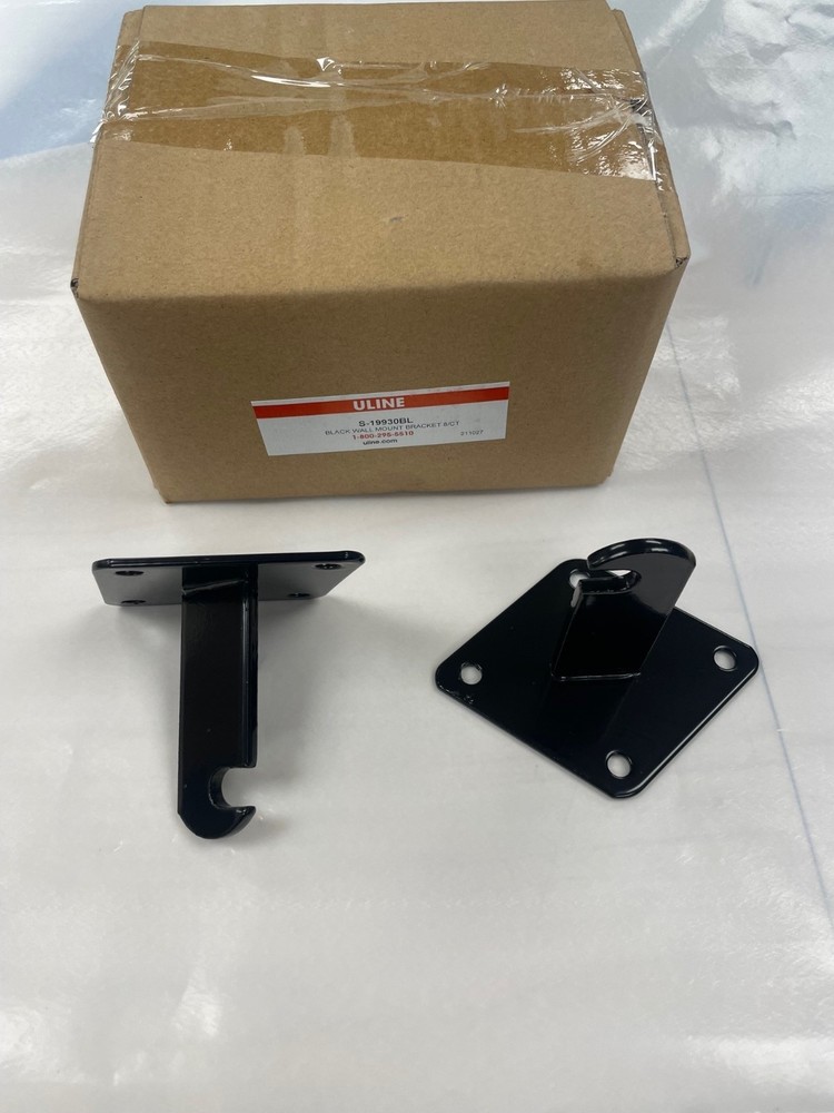 (8-Pk) Wall Mount Bracket Black Uline S-19930BL for Gridwall Panel