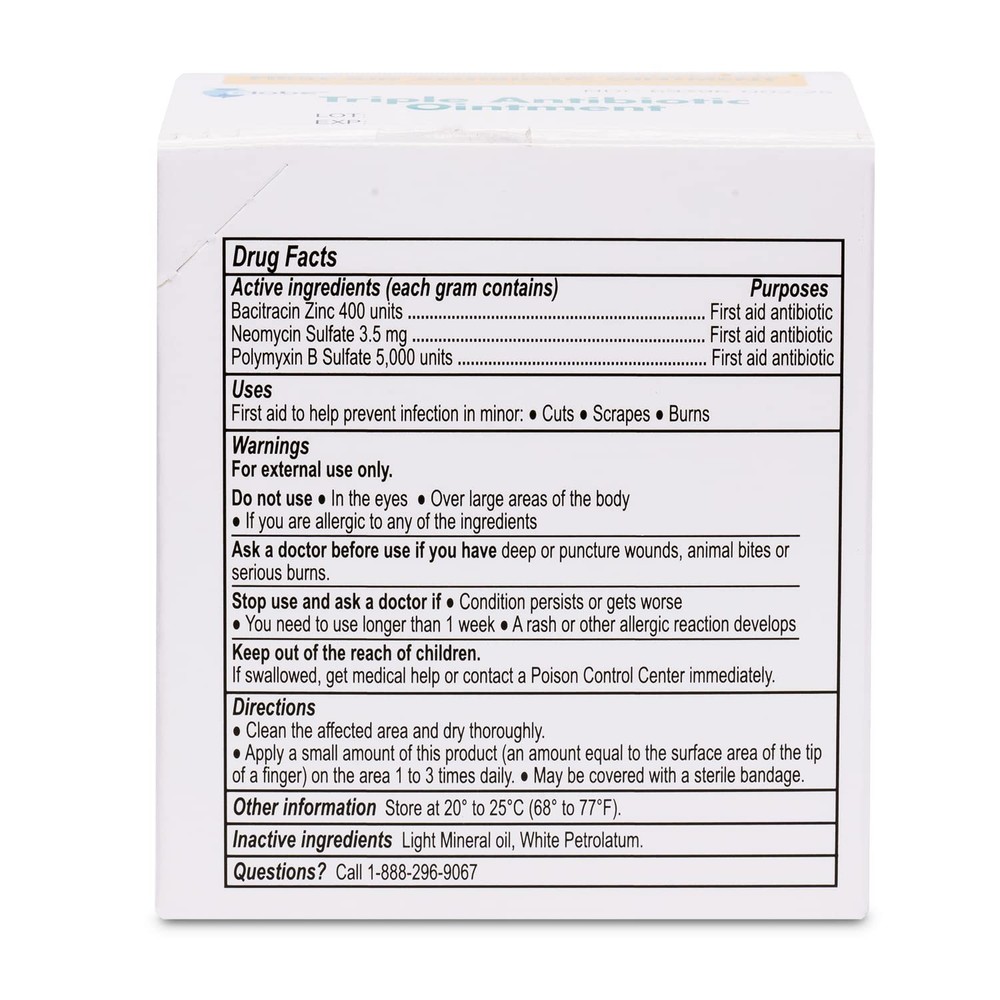 Triple Antibiotic Ointment Packets - 25 Count First Aid for Minor Wounds