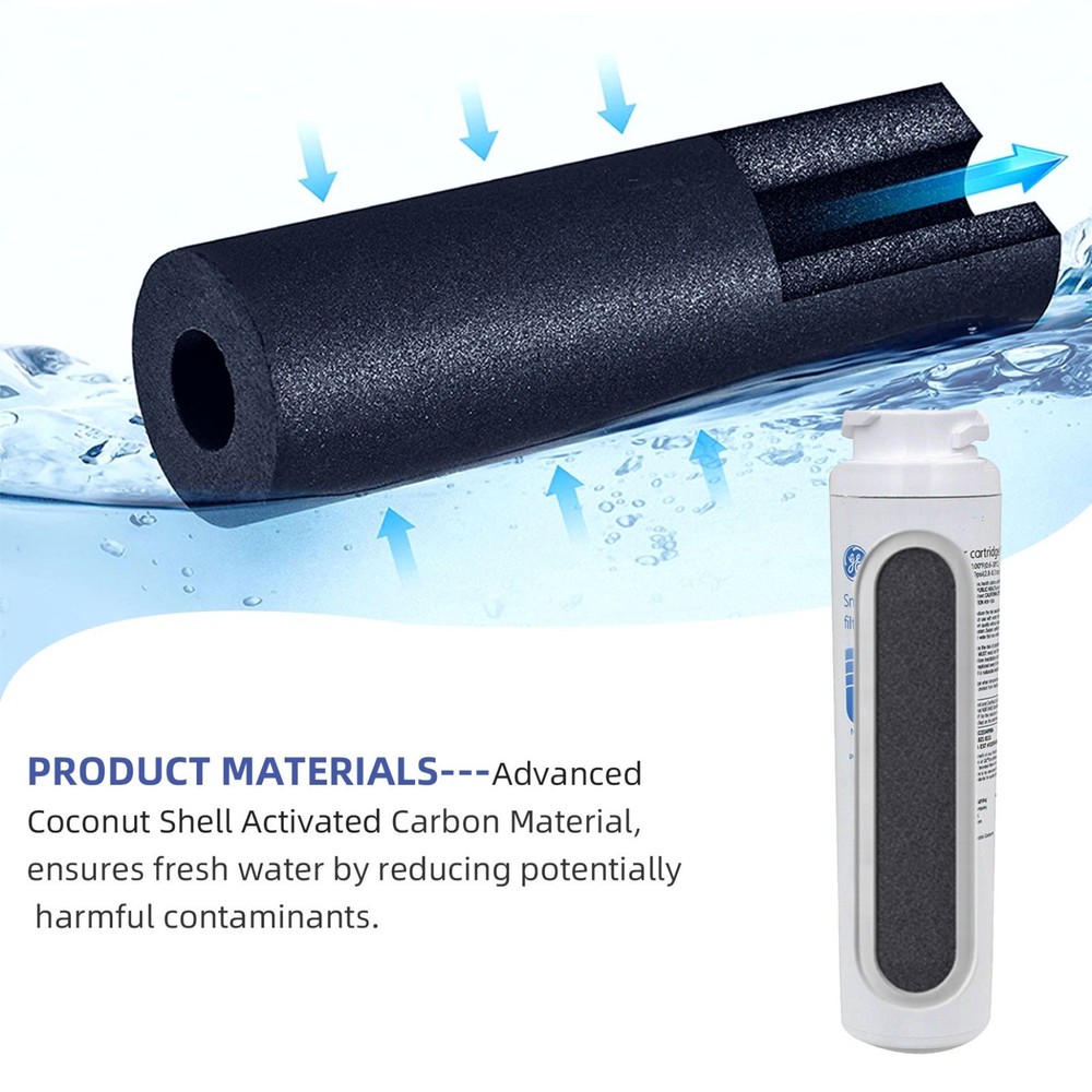 GE MSWF refrigerator water filter replacement SmartWater filter new - 4PACK