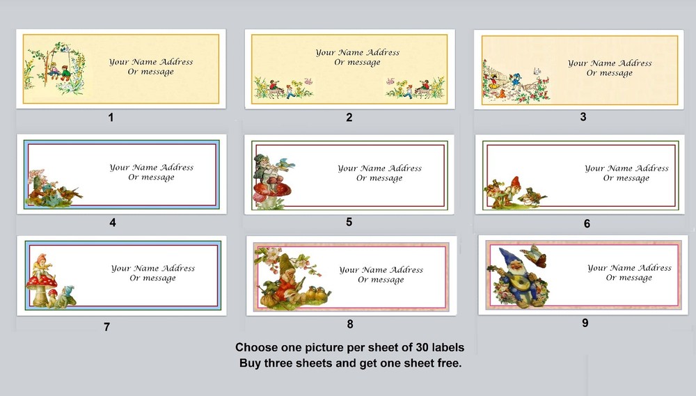Personalized Address Labels Primitive Country (KA 1)