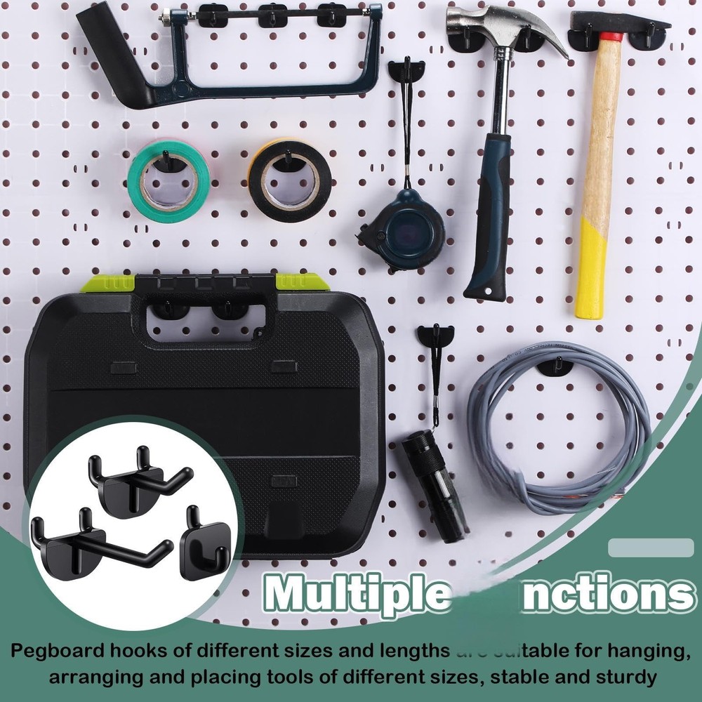 84 Pcs Pegboard Hooks Set for 1/4 Boards - Craft, Tool, Kitchen Organizer