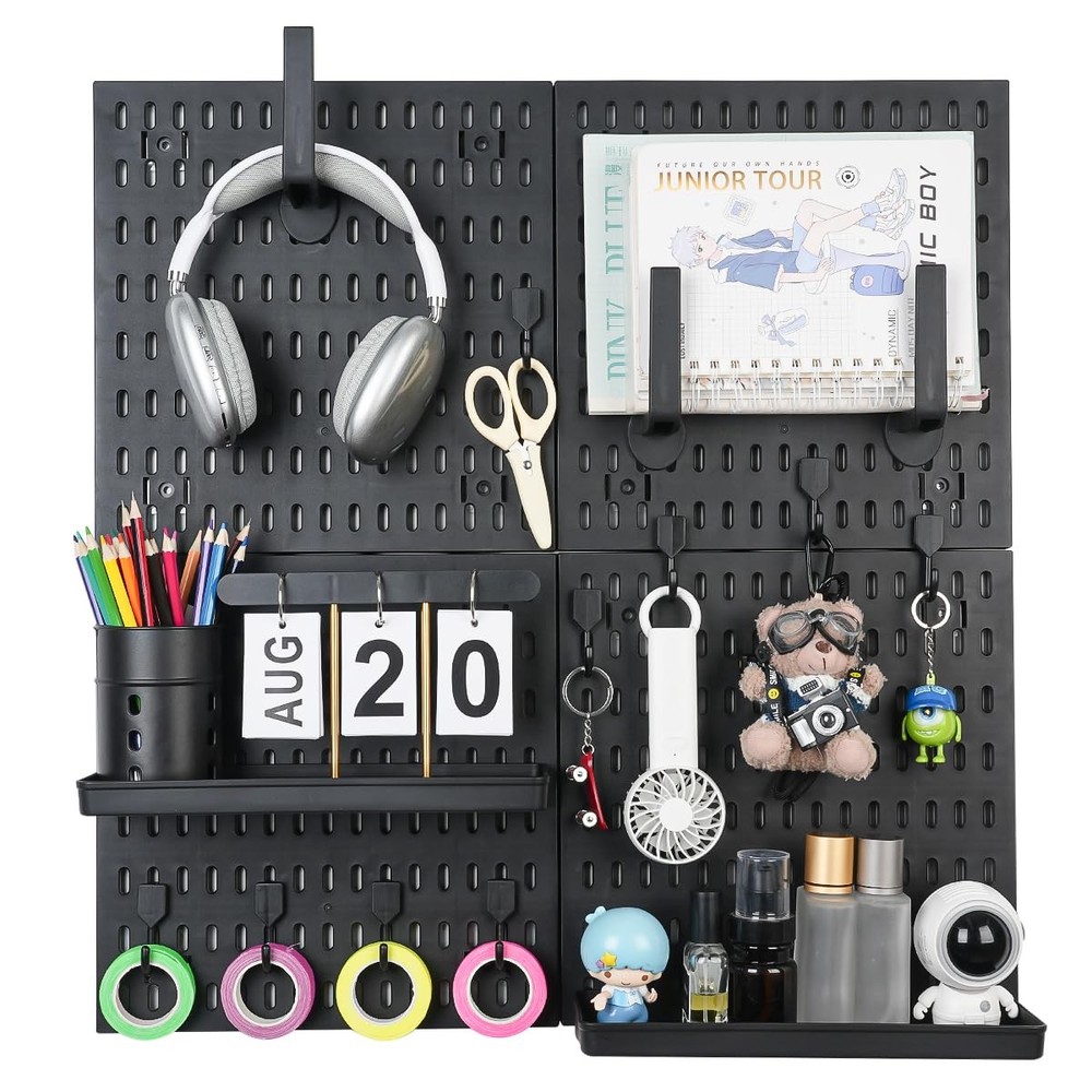 Pegboard Wall Organizer Kit – Heavy Duty 20lbs Load Bearing, Easy Installatio...