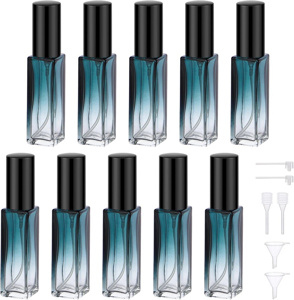 10 Packs Refillable Perfume Bottle 10ML Portable Travel Atomizer Set Empty Mini