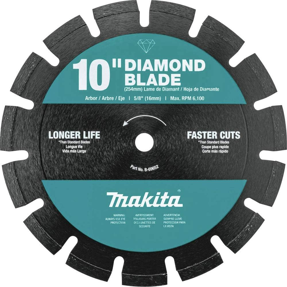 B-69652 10" Diamond Blade, Segmented, Dual Purpose