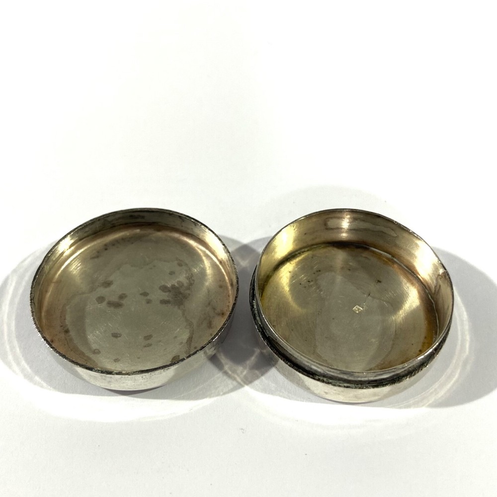 Vintage Solid Silver Egyptian Pill Box, Queen Nefertari, Snuff Box, Hallmarked