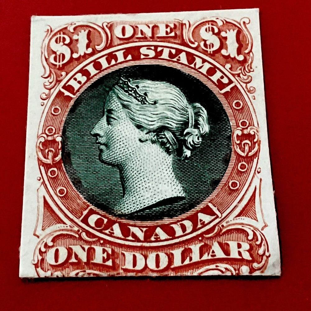 FB 33 CANADA ONE DOLLAR BILL STAMP ON CARD