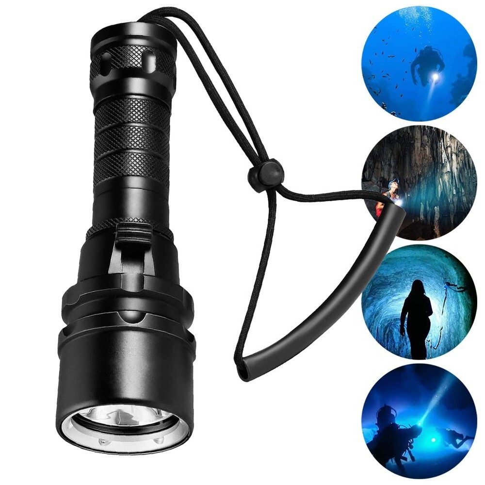Diving Flashlight Torch L2 LED Light Waterproof 50M Deep Underwater Lamp New
