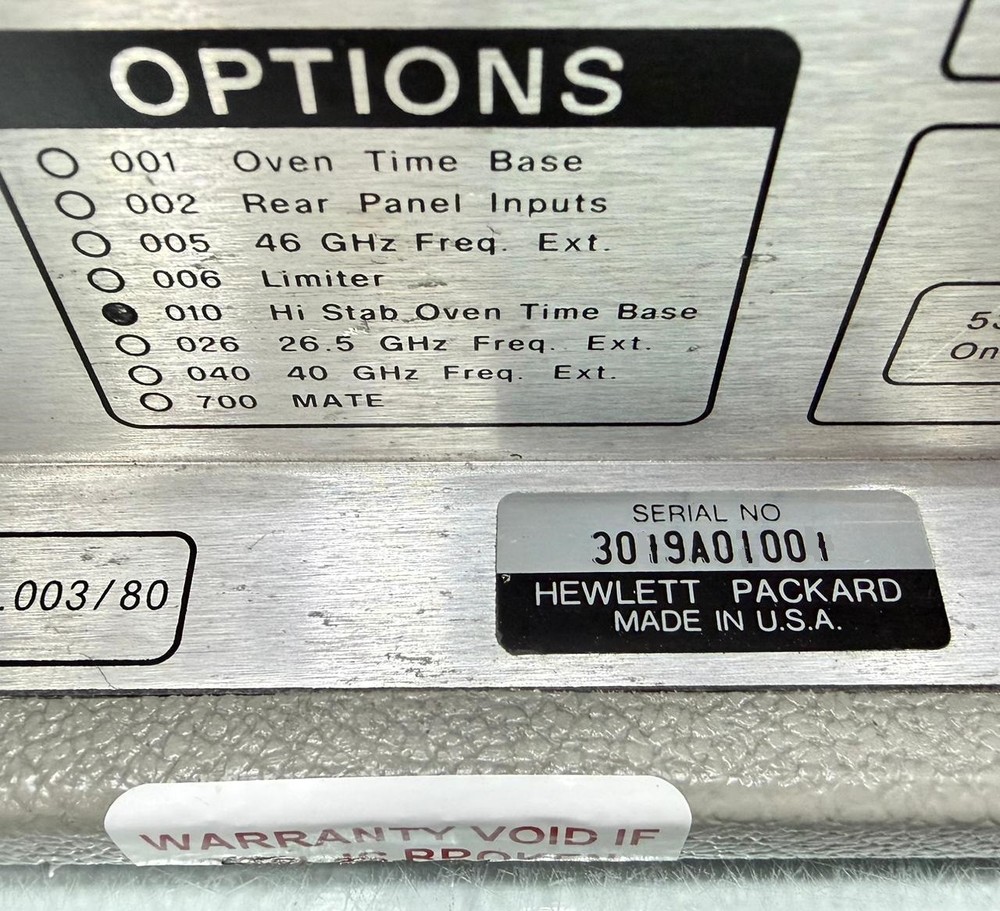 HP Hewlett Packard 5351B Continuous Wave Microwave Frequency Counter