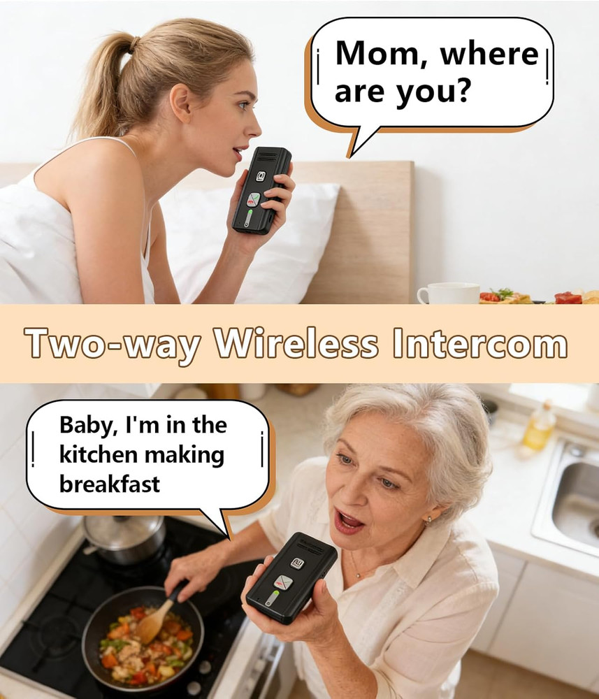 Intercoms Wireless for Home, 2 Way Audio Hands-Free Wireless Intercom System, 16