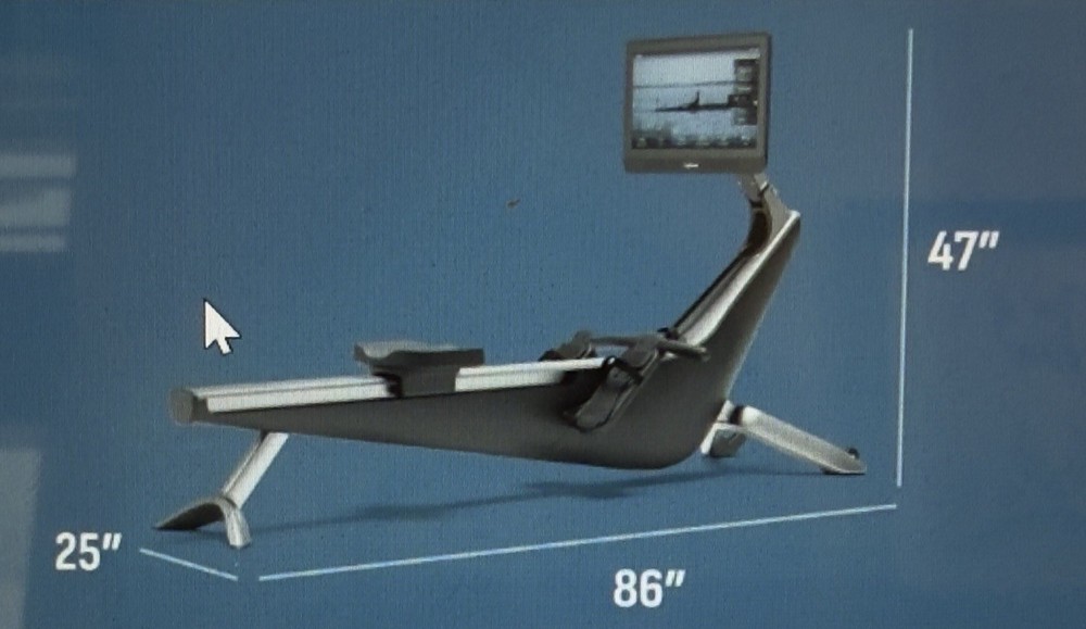 Hydrow Origin Rowing Machine w/ Touchscreen and Floor Mat. Model CR14A201.