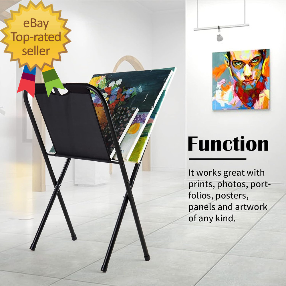 Small Canvas Print Rack - Portable Folding Art Display Rack for Posters Artwork