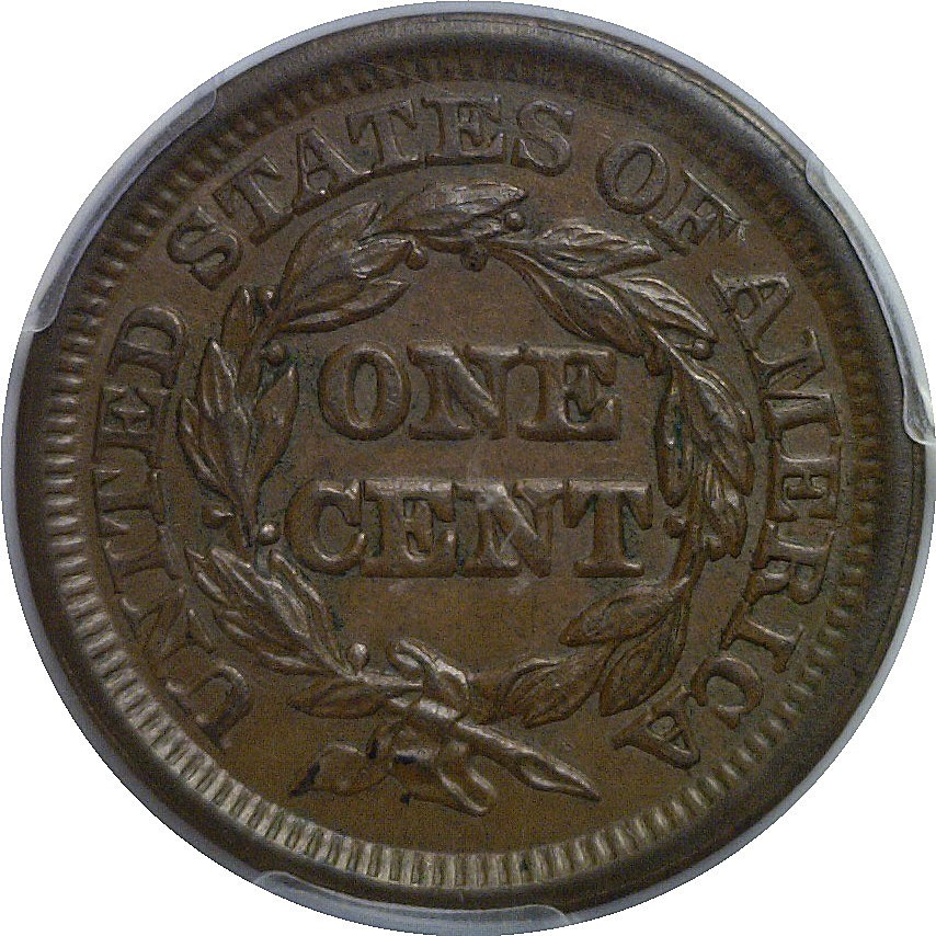 1847 Large Cent PCGS AU-58