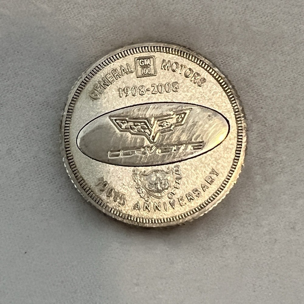 Corvette Light Up GM 100th Anniversary Coin