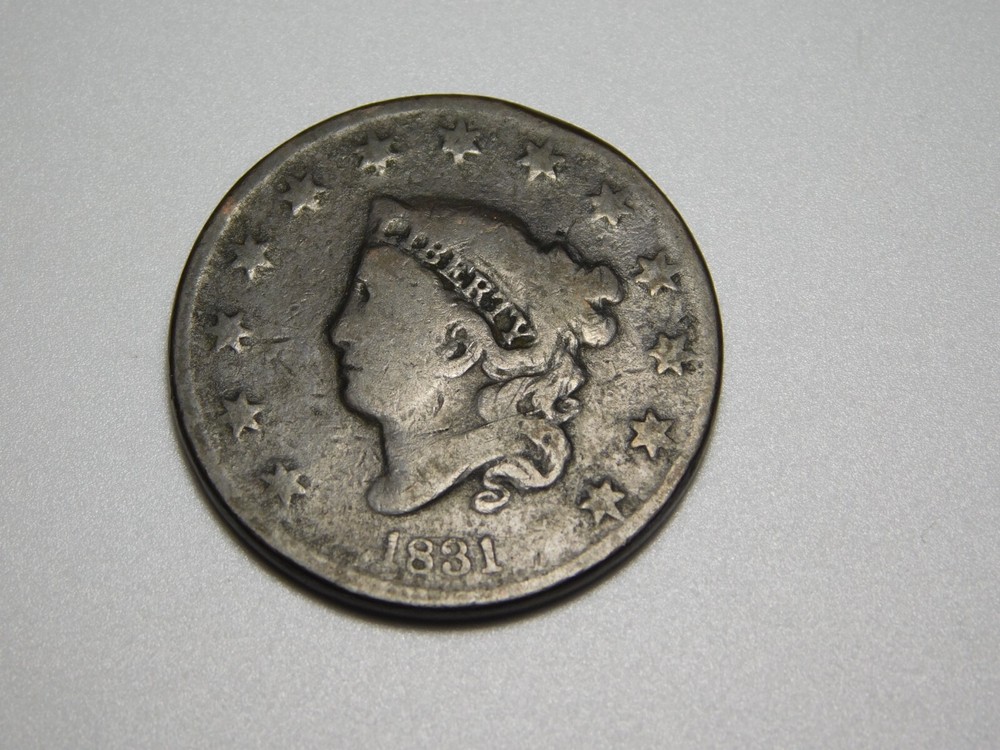 US COINS 1831 CORONET HEAD LARGE CENT