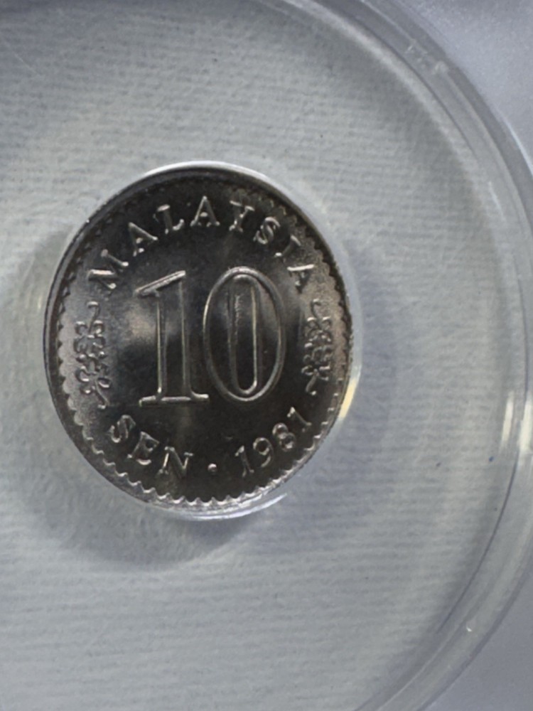 1981 Malaysia 10 Sen Graded MS 66 by ANACS