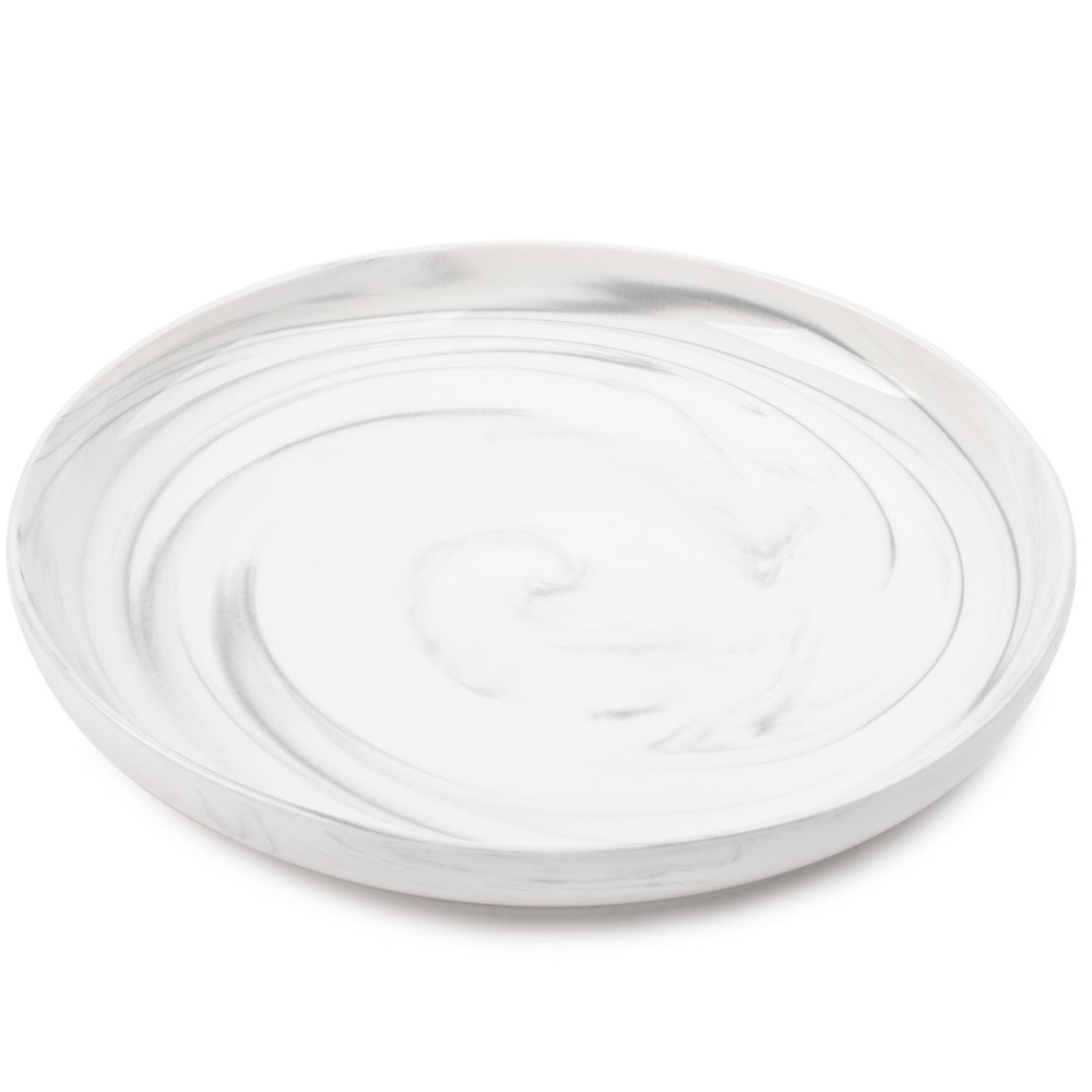 Gray Marble Ceramic Dinner Plate