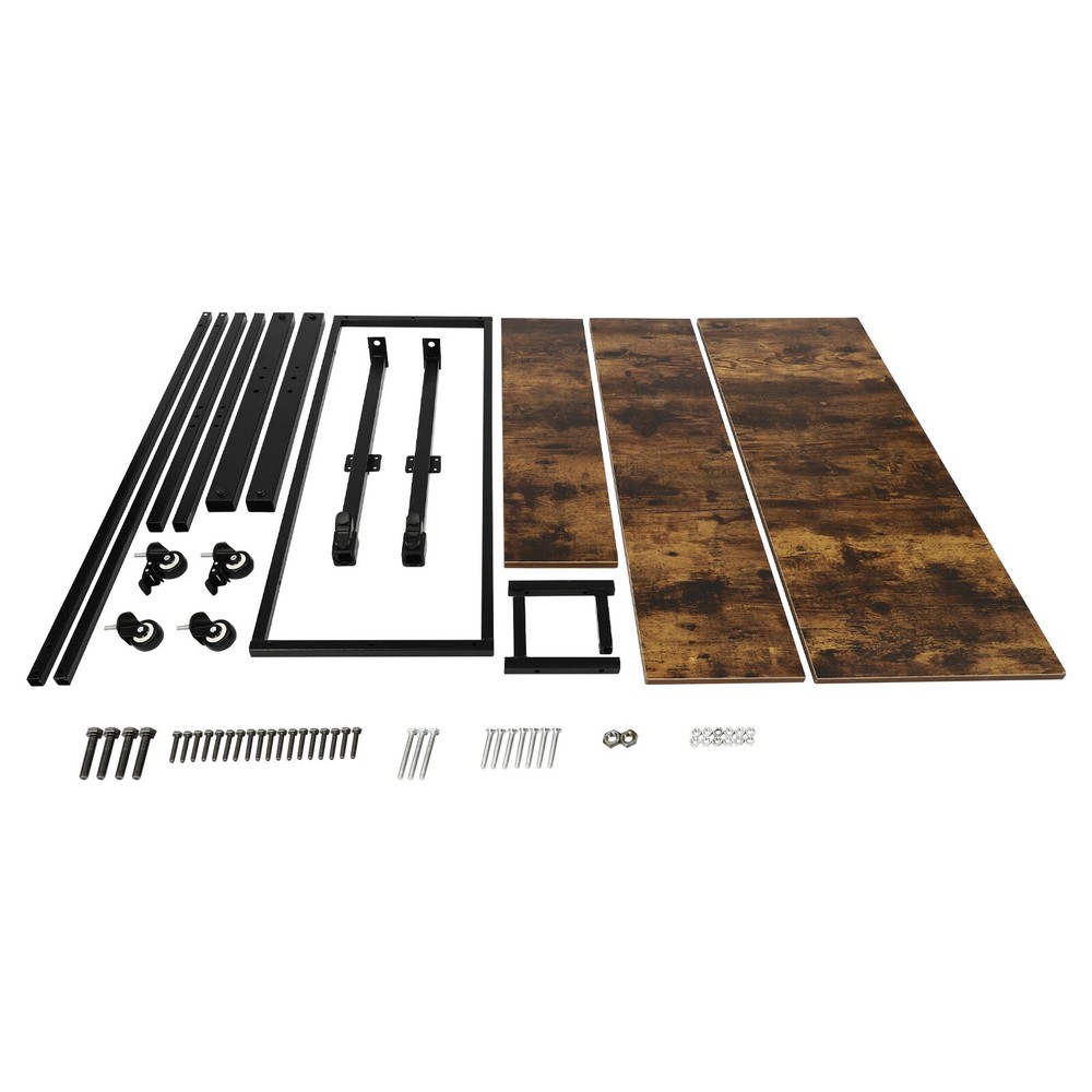 Height Adjustable Computer Laptop Desk Rolling Standing Table for Sofa Bedside