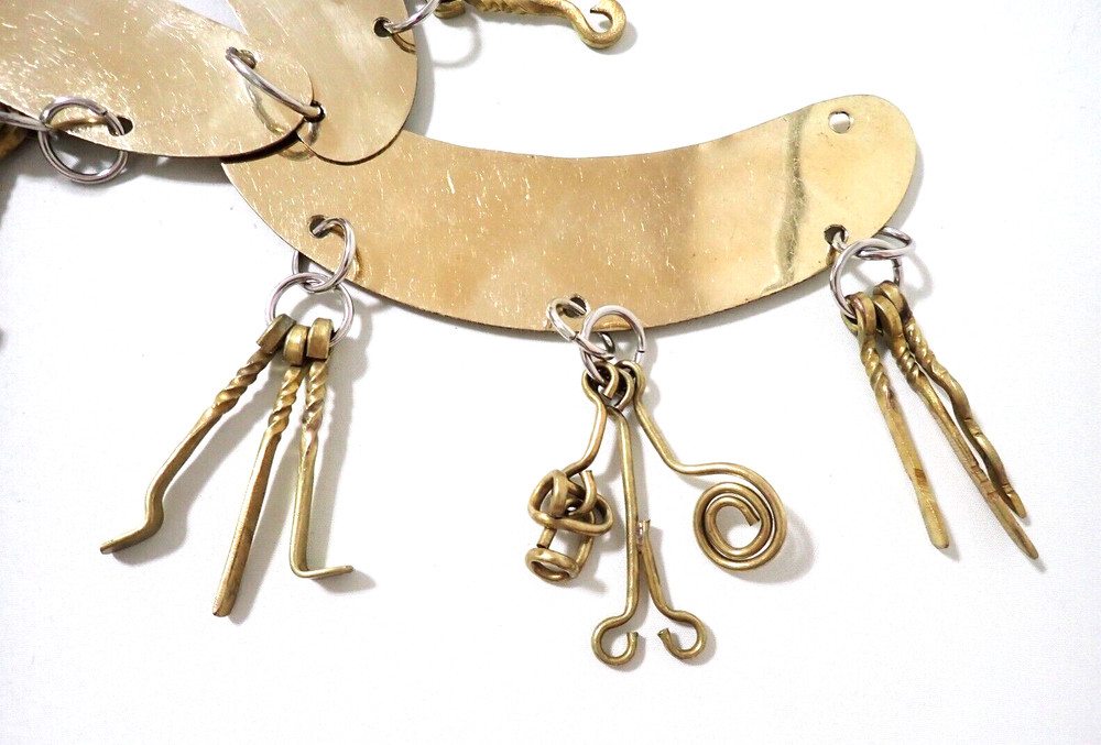 Mongolian Shaman Exorcism protective miniature 27 tools instrument Brass