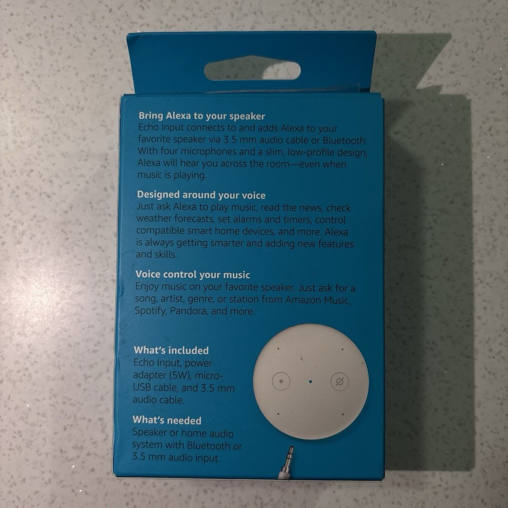 Amazon Echo Input Voice Control Speakers - White Open Box