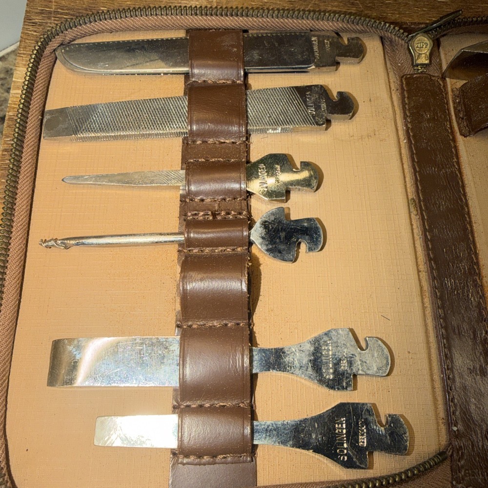 Vintage Solingen Germany Precision Tool Set Leather Case Near Complete