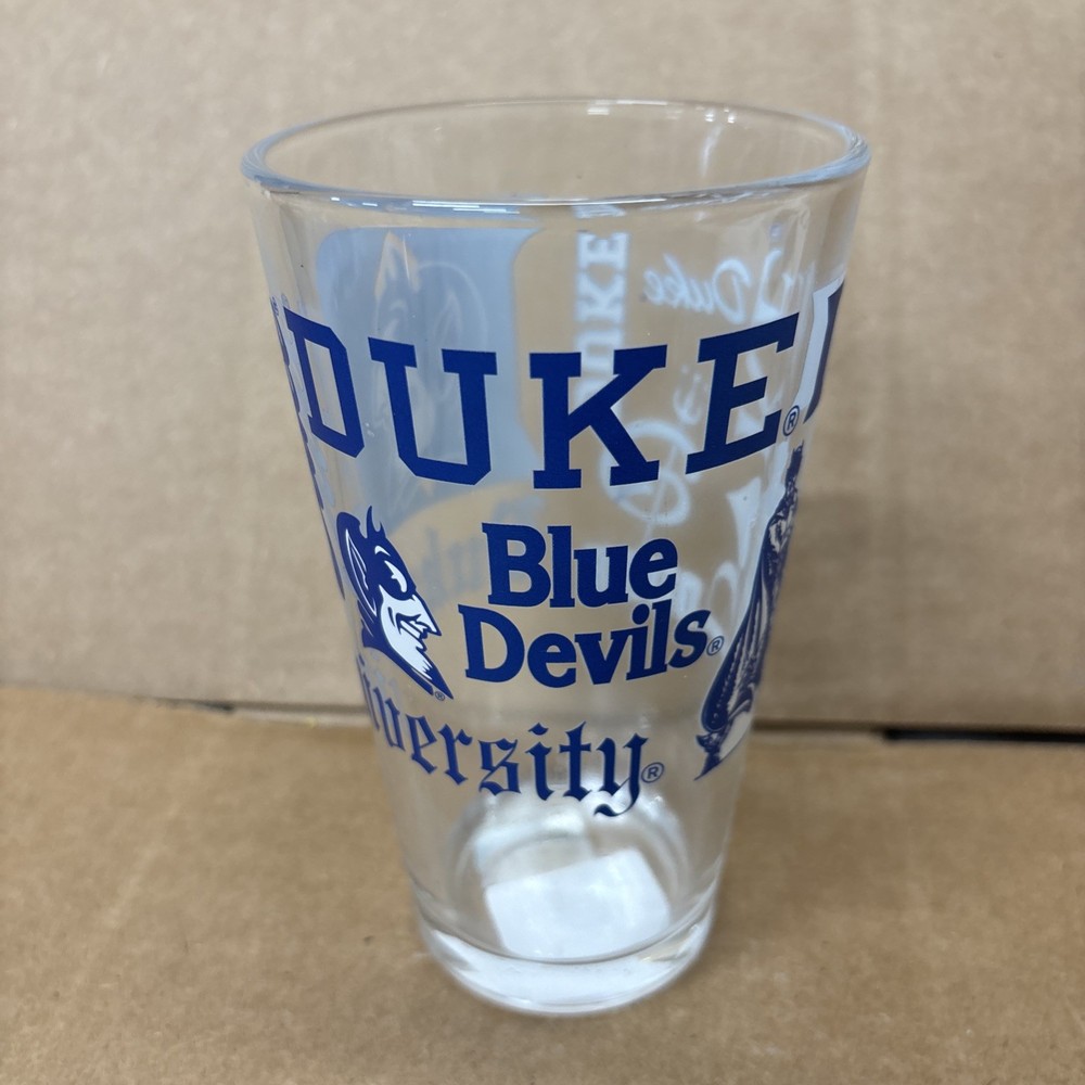 Duke Blue Devils 6” Logo Brand 16 Oz Glass