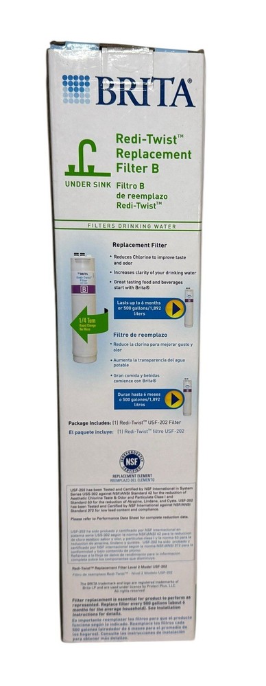 Brita Redi-Twist Under Sink Replacement Filter Model B USF-203