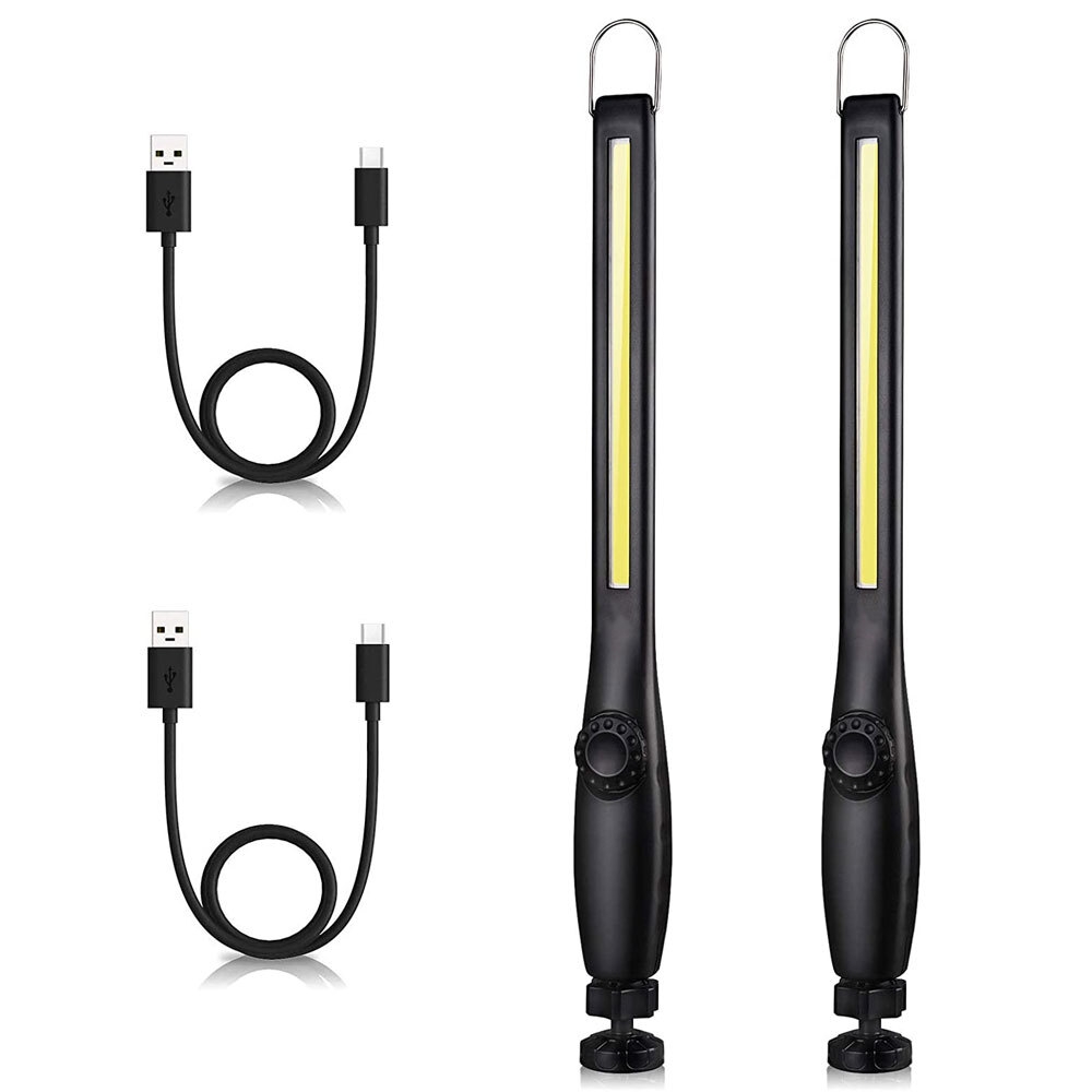 Magnetic Work Light USB Rechargeable Flashlight Handheld/Hanging Workshop Torch