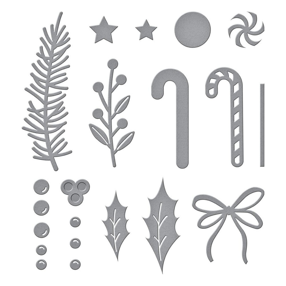 Spellbinders Parcel & Post Christmas Decorations Etched Dies, Metal